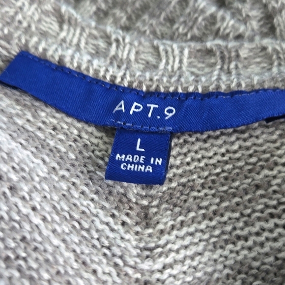 Apt.9 Women's Gray and White Sweater Pullover Size Large - Picture 4 of 5